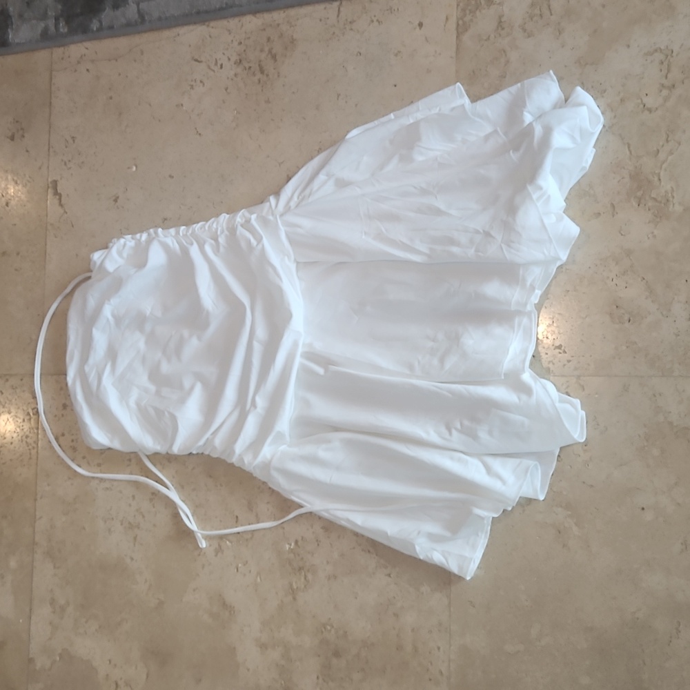 White Strapless Dress - Picture 4 of 4